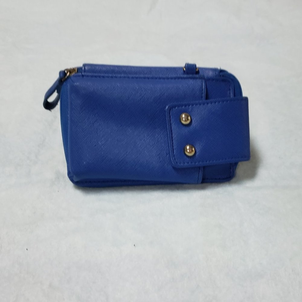 Billfold Card Slot Hand Palm Size Small Zip Close PVC Vinyl Clutch Wallet Purse